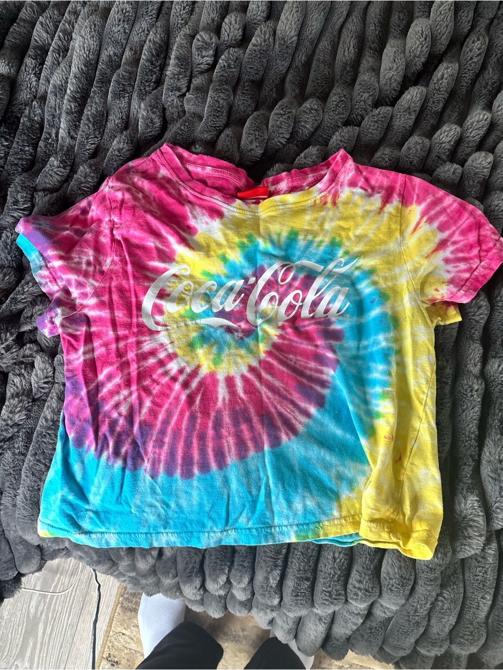 Vintage Tie Dye Crop Shirt Coca Cola